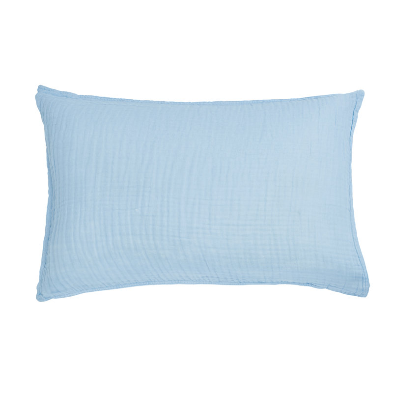 Muslin Cotton Duvet Cover Set, Single Duvet Cover + 1 Standard Pillowcase, Blue