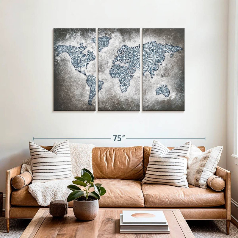 Carte du monde Aliaz, H 36 po x l 57 po