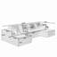 Canapé modulaire en forme de U, canapé modulaire en velours côtelé de style minimaliste moderne-233037639