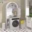Armoire de rangement au-dessus de la toilette AHB, organisateur de salle de bain autoportant avec tablette réglable et dispositif anti-basculement, armoire arquée avec portes, rangement de toilette peu encombrant pour la salle de bain, buanderie, mini b-109126338