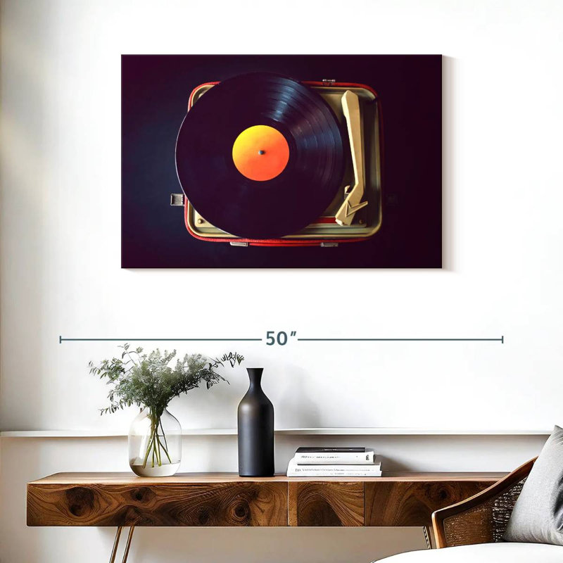 Compact Record Player, 24" H x 36" W