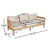 Redmond Acacia Outdoor 3-Seater Sofa With Cushions-1577481281-1577481280