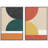 " Geometric Colorful Block Abstract Shapes Modern " 2 - Pieces-92285137-92285140