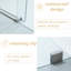 Porte de douche coulissante simple sans cadre avec verre trempé transparent l 48 po x H 76 po