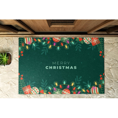Christmas Ornament Non-Slip Outdoor Door Mat