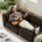 Gowen 129" Wide 4-Piece Modular Extra Long Low-Profile Sectional Chenille Sofa-1261321700