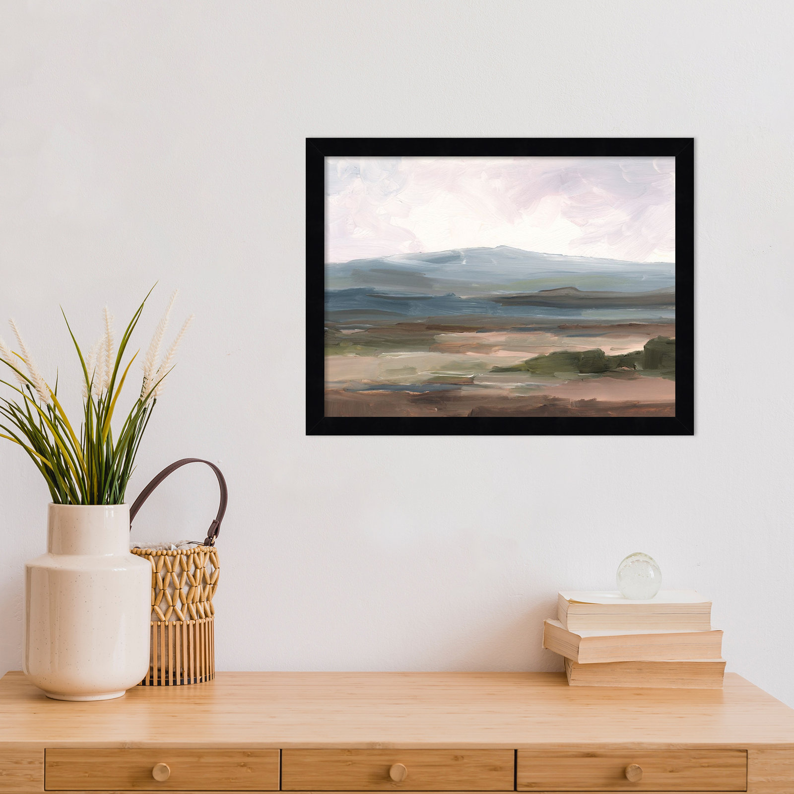 Serene Mountain Study II by Ethan Harper Wood Framed Wall Art Print, Black, 13" H x 17" W