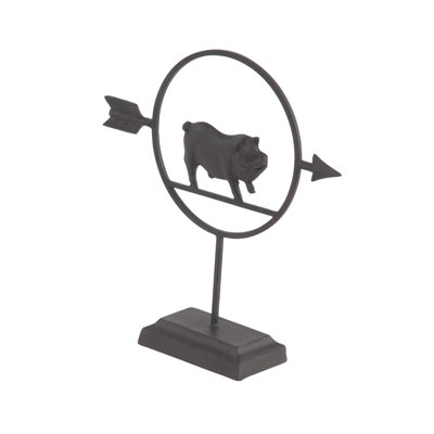 Sculpture de cochon en métal Vanmatre