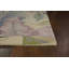 Tapis de couloir vert clair / bleu / rose en laine touffeté à la machine 2 pi 6 po x 10 pi Floral