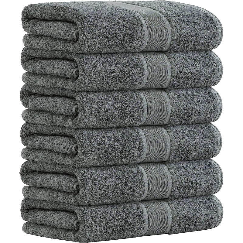 Dylynn Cotton Blend Bath Towel, Gray