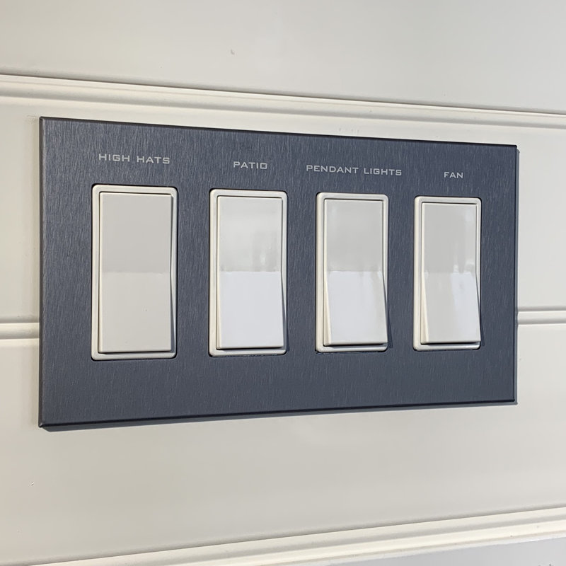 Plaque murale à bascule 4 bandes avec étiquette magnétique personnalisée, Oui