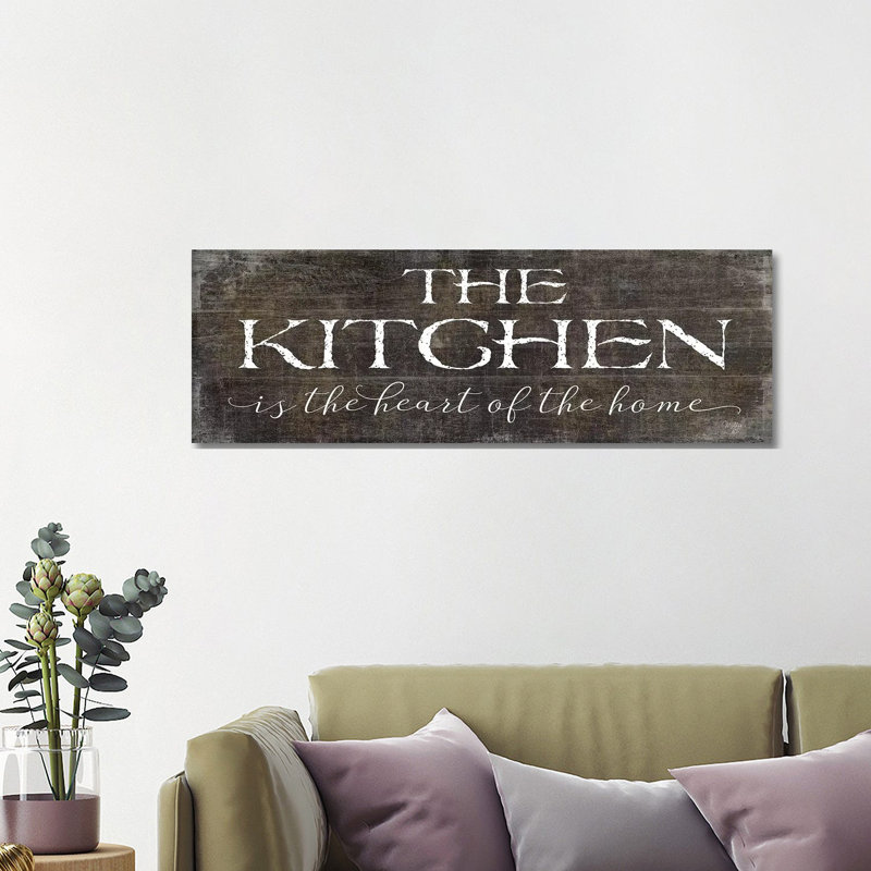 The Kitchen Is The Heart Of The Home by Mollie B. - Wrapped Canvas Panoramic Print, 121.92 cm H x 40.64 cm W x 3.175 cm D