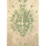 Green Distressed Bohemian Moderno Medallion Rug by , Stylish and Trendy Area Rug for Adding a Bohemian Flair to Your Living Room, Bedroom, Office, or Home Décor