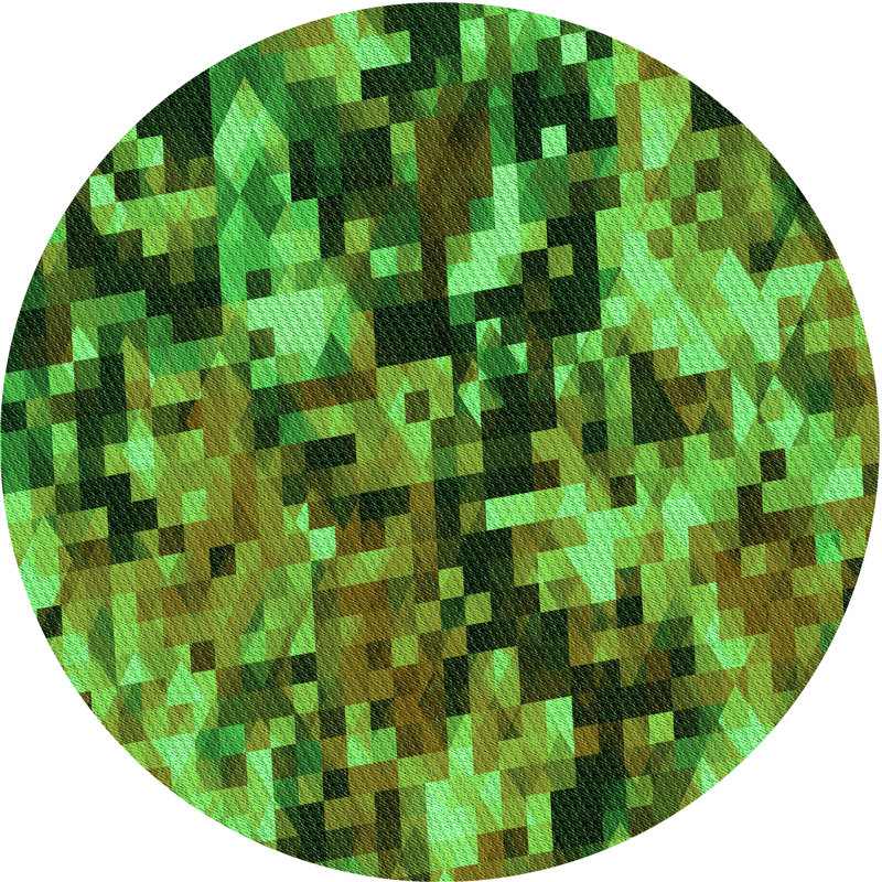 Abstract Indoor Rug, Round 8'