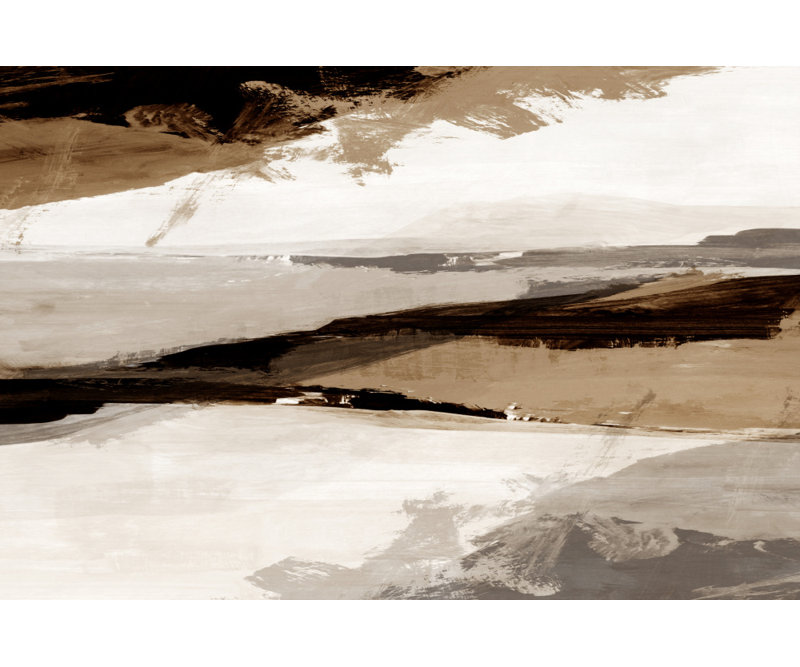 Layered Earth Tones by Cartissi — Landscape Wall Art, Framed Canvas, Brown, 18 × 12