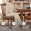 Chaise d'appoint à dossier en lattes brun / mauve rustique Tanan