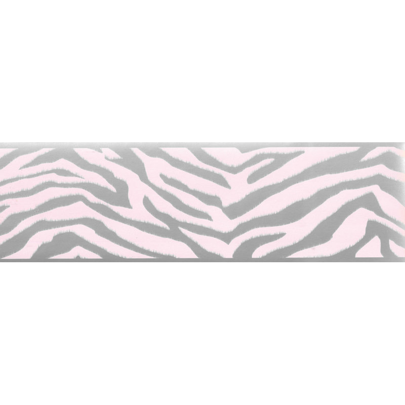 Bordure de papier peint l 15 pi x 6 po abstract zèbre print Tryon