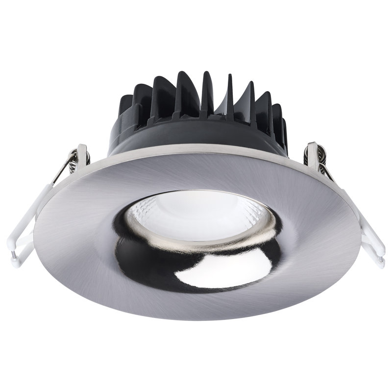 Ensemble d'éclairage encastré à DEL de 4 po à température de couleur réglable, Nickel brossé