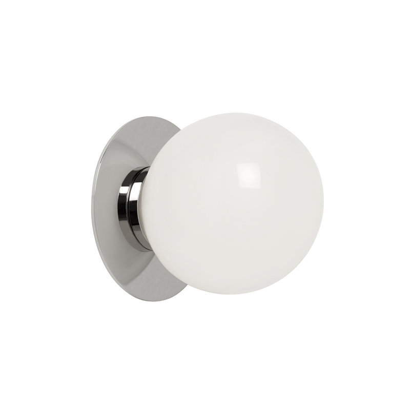 Mezzo 1 - Light Flush Mounted Sconce, Polished Nickel, 5.1" H x 5.1" W x 5.1" D