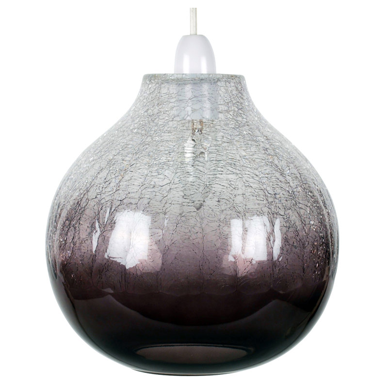 Sawyers 23cm H Glass Pendant Shade ( Spider ) in Black
