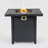 28-inch Iron Square Propane Fire Pit Table