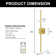 28.3'' Timer LED Flush Mounted Sconces, 6000K Wallchiere Battery Operated