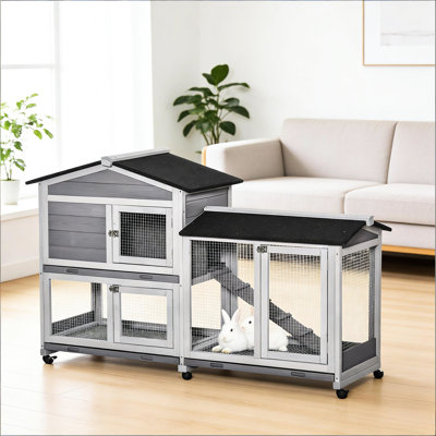 Mobile Pet Hutch,Wooden Rabbit Hutch