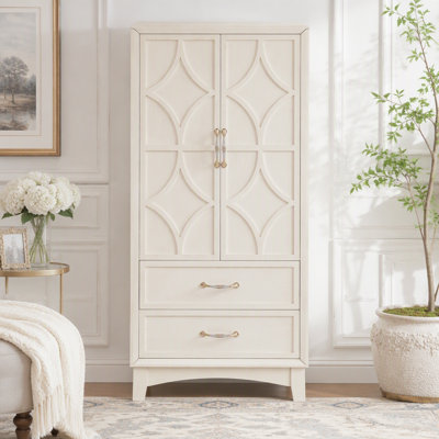 Storage Cabinet, Mid Century Modern Sideboard Buffet Cabinet, Retro Storage Cabinet With Doors And Drawers For Entryway Hallway Living Room Kitchen Garage