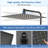 12 inch Adjustable Extension Arm High-pressure Rain Shower Head, Rain Fixed Shower Head-129237761