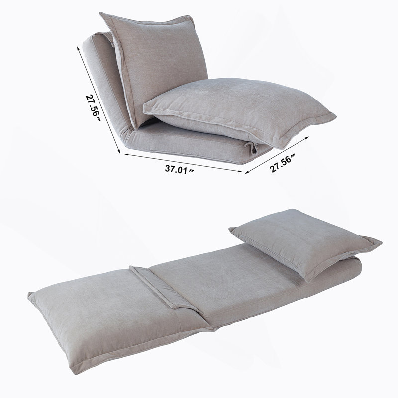 Fauteuil convertible convertible: canapé-lit polyvalent avec dossier réglable, coussins, idéal pour les espaces compacts et les moments de détente