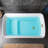 48'' Freestanding Air Soaking Acrylic Rectangular Black Bathtub with Integrated Seat,Non-Slip Design-88621941