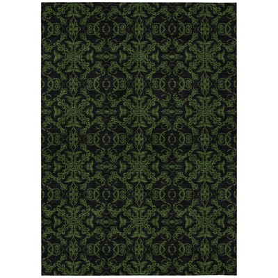 Tapis intérieur / extérieur vert olive et vert 5 pi x 8 pi HomeRoots