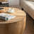 31.50"Vintage Style Bucket Shaped Coffee Table for Office, Dining Room and Living Room-1905890807-1918092289