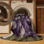Machine Washable Botanical Purple Area Rug