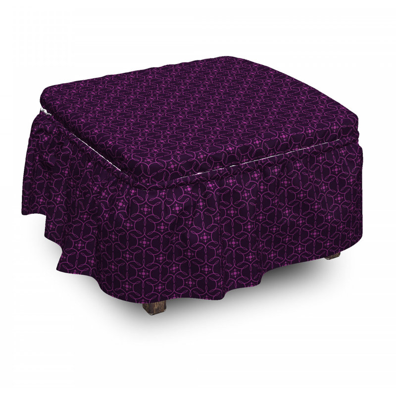 Housse pour repose-pieds à coussins carrés