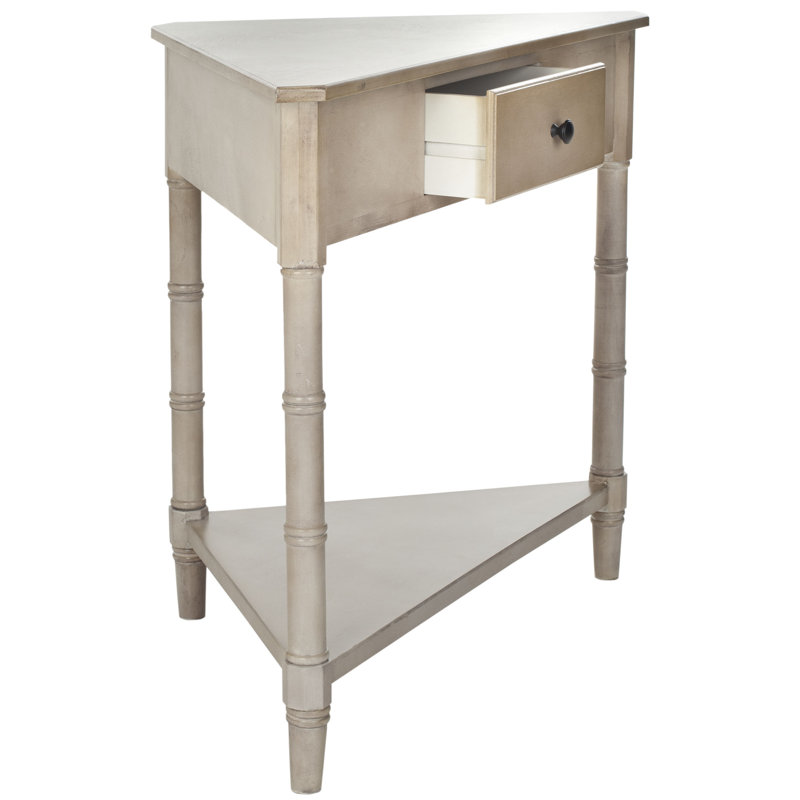 Meaux 86.11cm Solid Wood Console Table, Vintage Grey