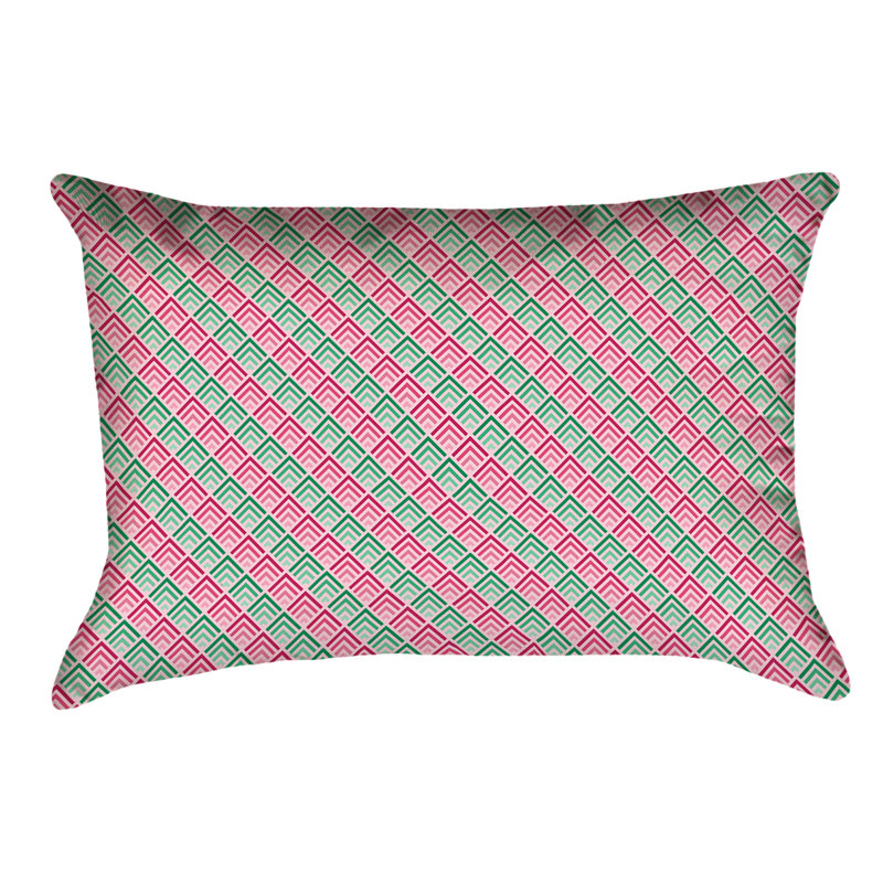 Coussin Katelyn Elizabeth, Rose/vert, Polyester