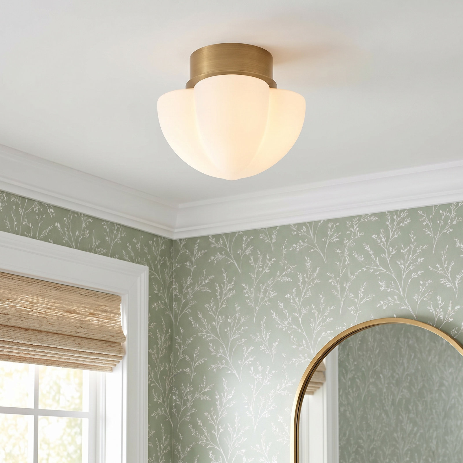 Seabrook Single Light Flush Mount, 10" H x 11.25" W x 11.25" D, 15 W