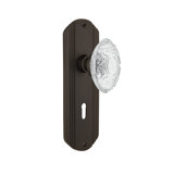 Deco Plate with Decorative Keyhole and Crystal Victorian Knob