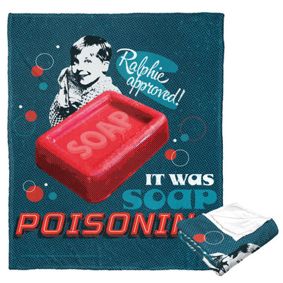 Warner Bros. A Christmas Story Soap Poisoning Silk Touch Throw Blanket, Funny Holiday Gift, 50x60 In
