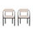 Berkoff Cream Upholstered Dining Chairs Set Of 2