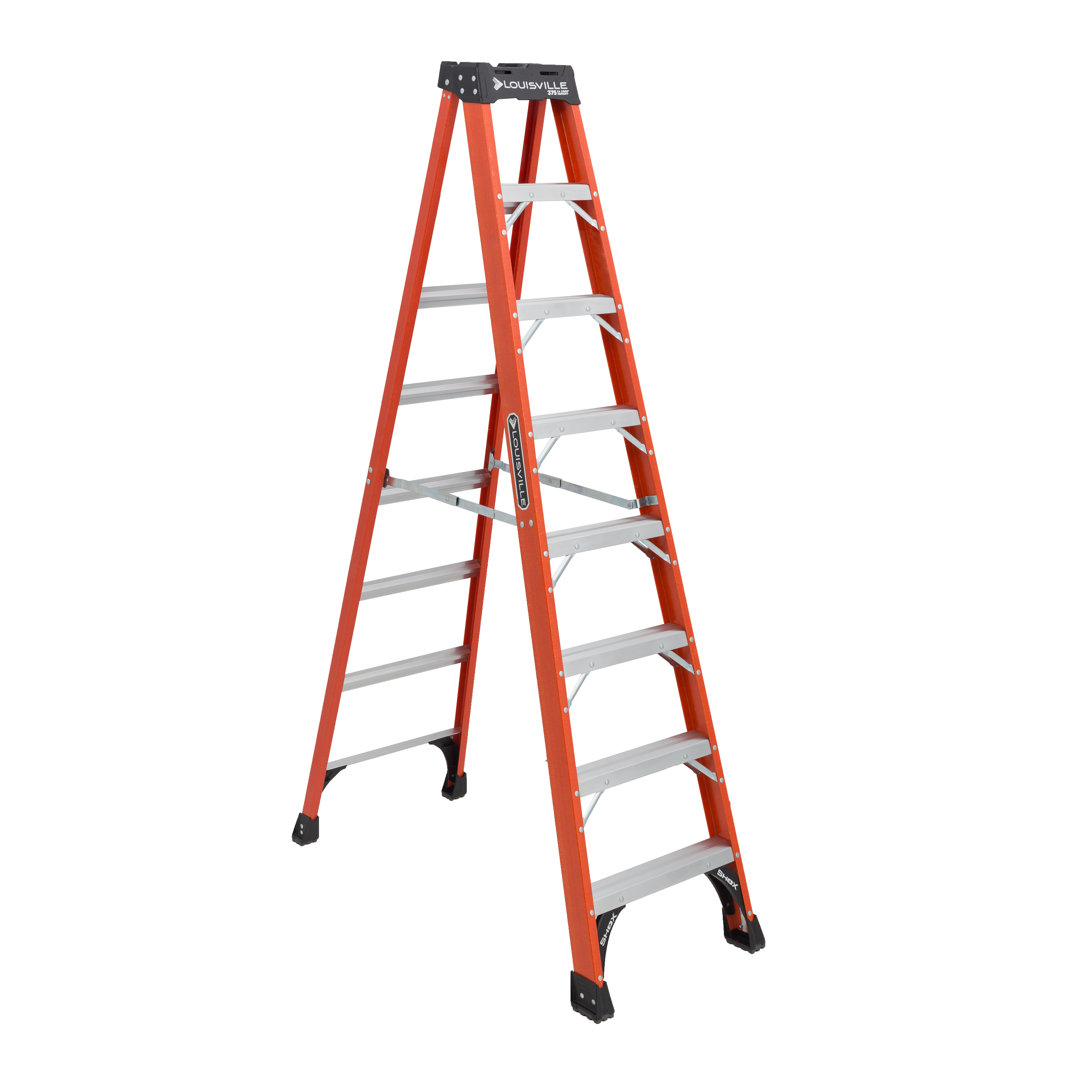 8 ft. Fiberglass Step Ladder with 375 lbs. Load Capacity Type IAA Duty Rating Louisville Ladder