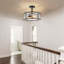 Plafonnier semi-encastré cylindrique en verre 2 lumières-2123053934