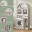 Armoire de rangement autoportante au-dessus de la toilette avec tablette réglable et portes en acrylique, organisateur de salle de bain arqué peu encombrant-932583892