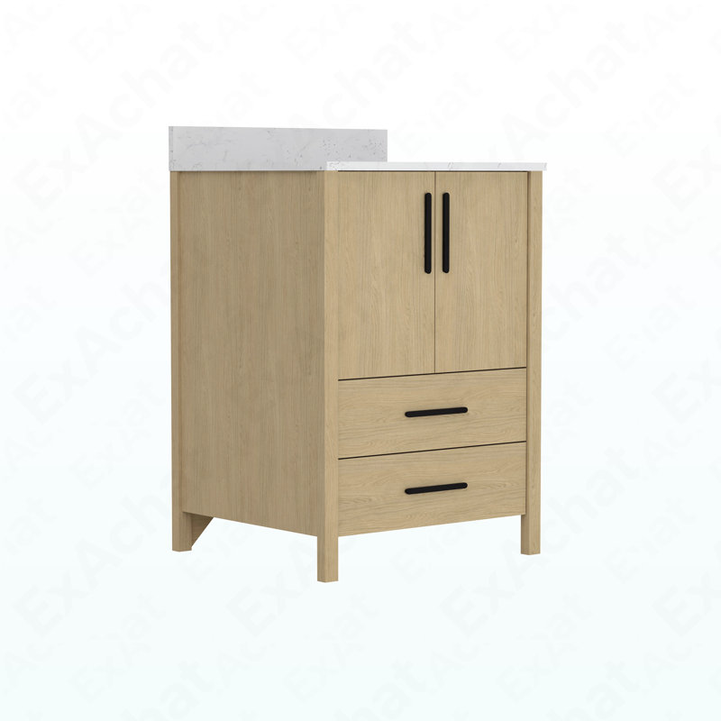 Armoire de meuble-lavabo 24 po avec comptoir et trou pour robinet 24 po Freestangding, 24"