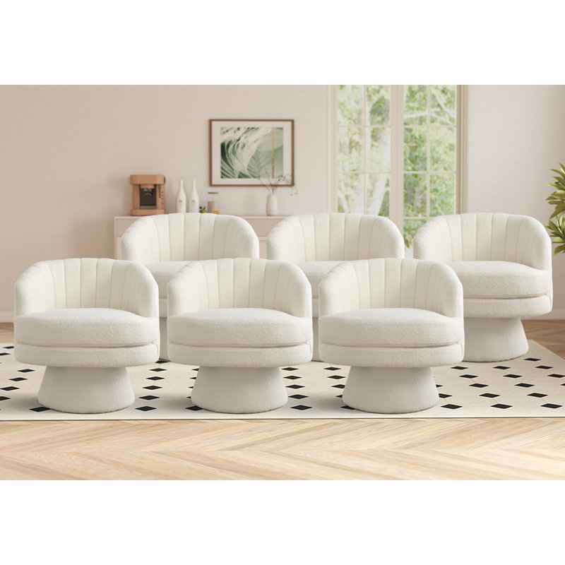 6-Piece Classroom Swivel Chair Set - Height-Adjustable Rotating Chairs For Schools & Training Centers