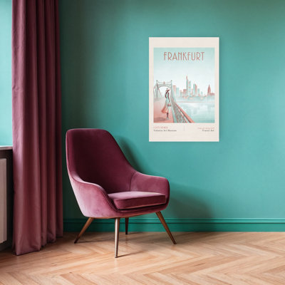 «Elegant Francfort Cityscape», impression sur toile