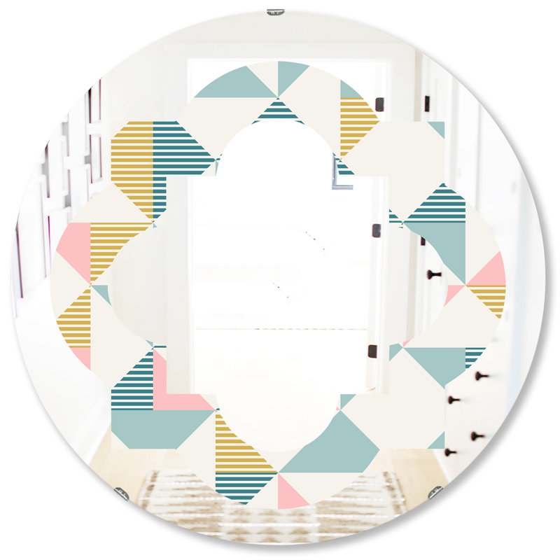 Miroir mural Quatrefoil Diamond I, H 31,5 po x l po