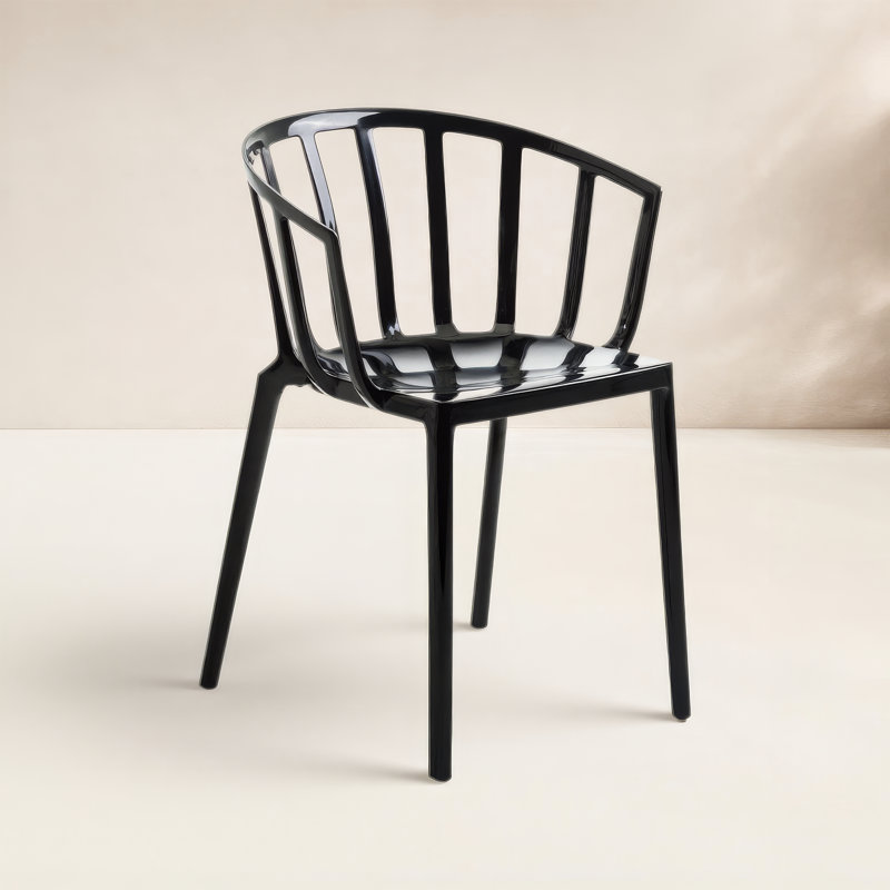Venice Outdoor Dining Armchair, Black