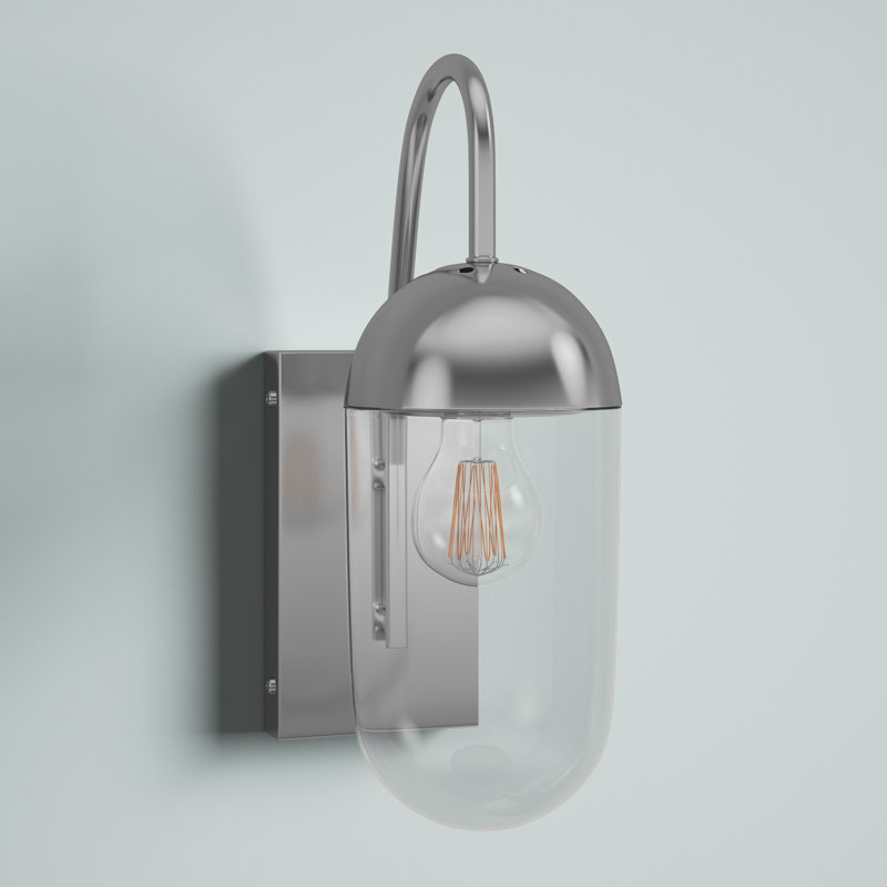 Burrus Dimmable Bath Sconce, Clear, Chrome